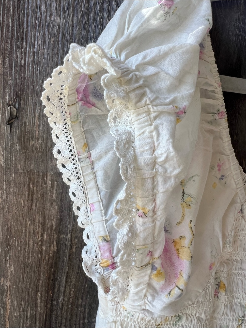 Universal Thread Cream Peplum Blouse with Pink Floral Print - Picture 5 of 5